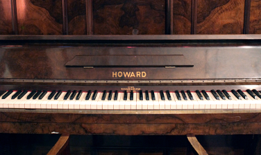 Howard upright piano in the recording room